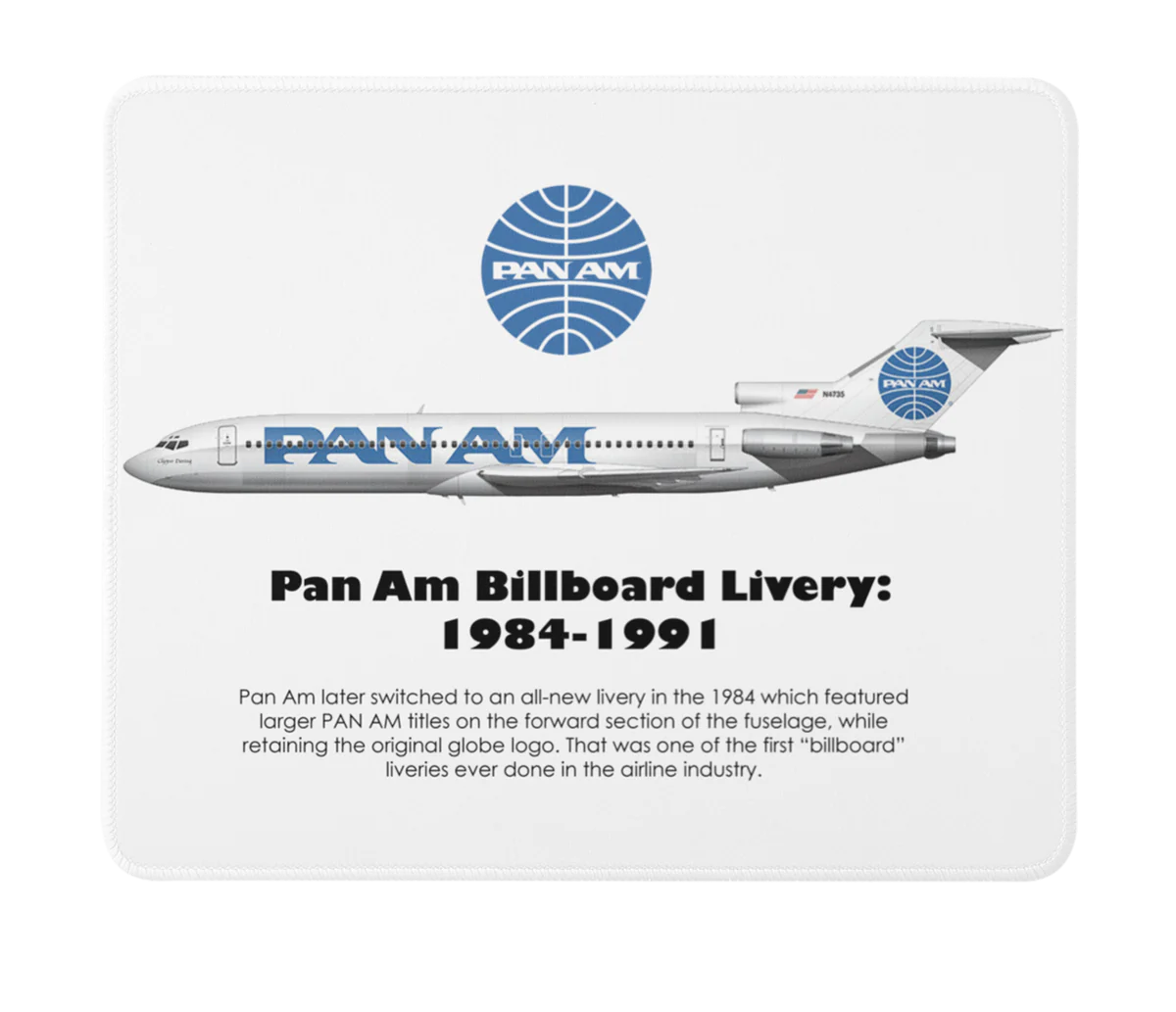 Pan Am Billboard Livery 1984 - 1991 Mousepad