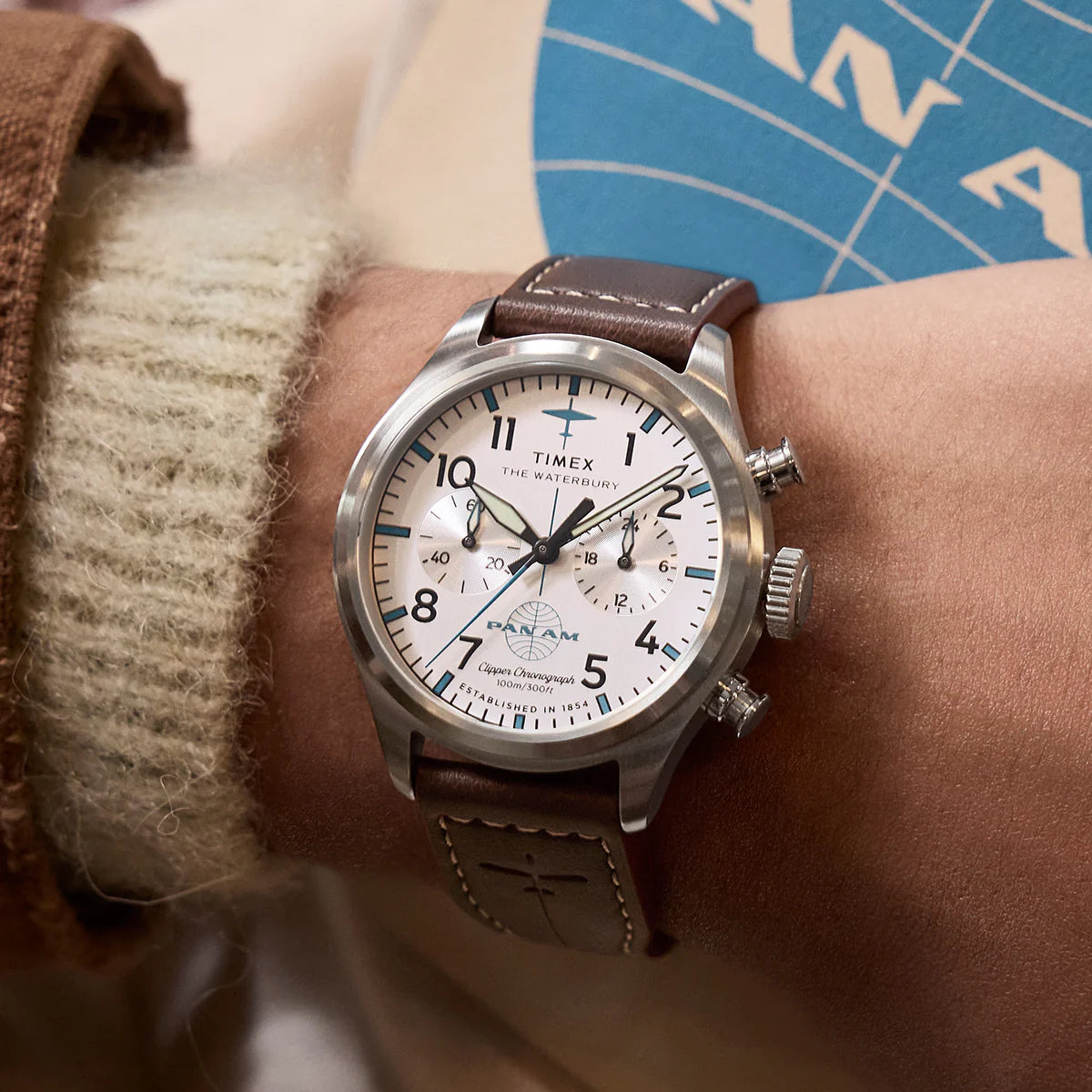 Timex x Pan Am® Waterbury Ace Chronograph