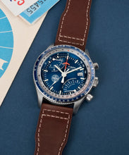 Load image into Gallery viewer, Timex Fly Back Chronograph x Pan Am® 43mm Leather Strap Watch
