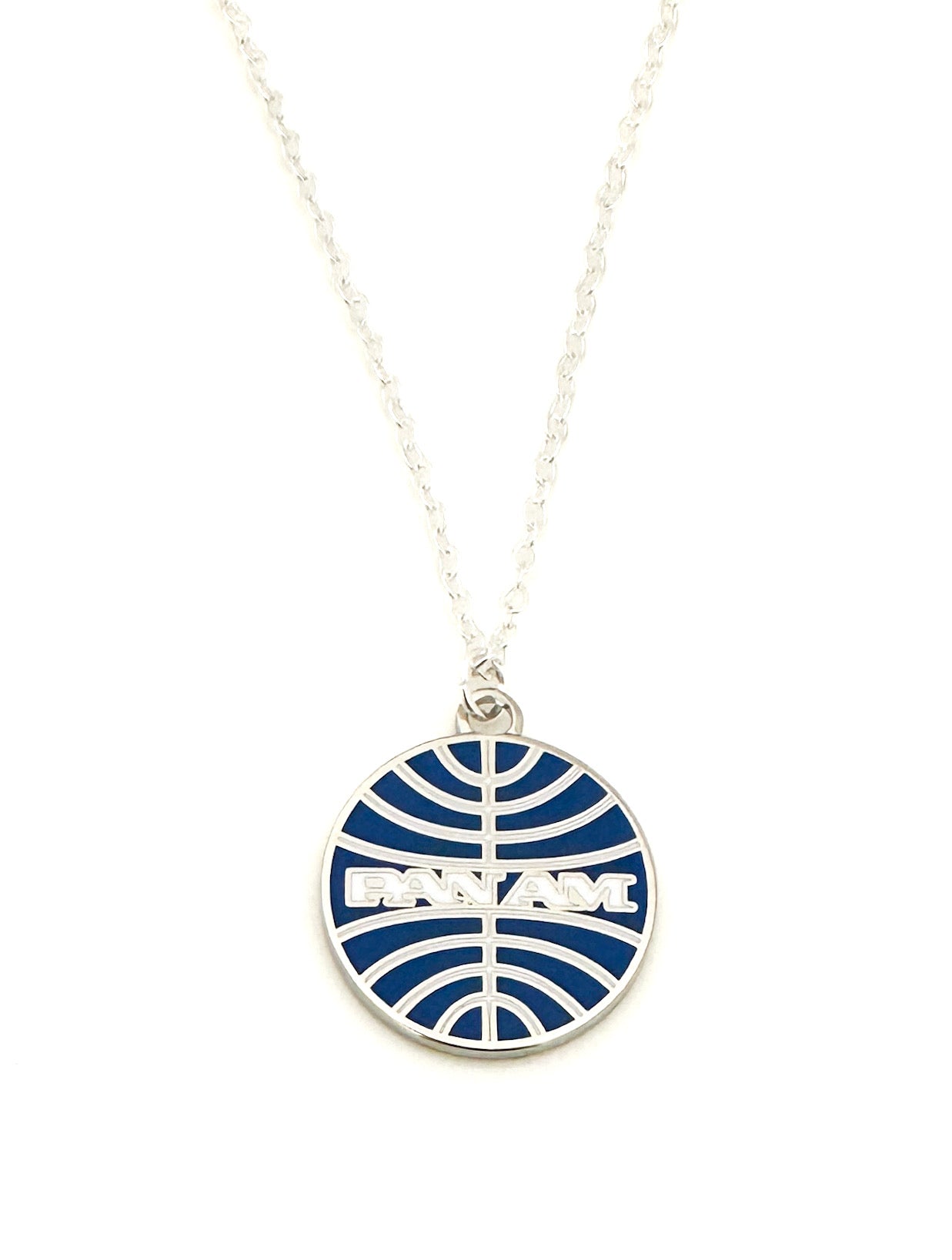 Pan Am Logo Silver Necklace