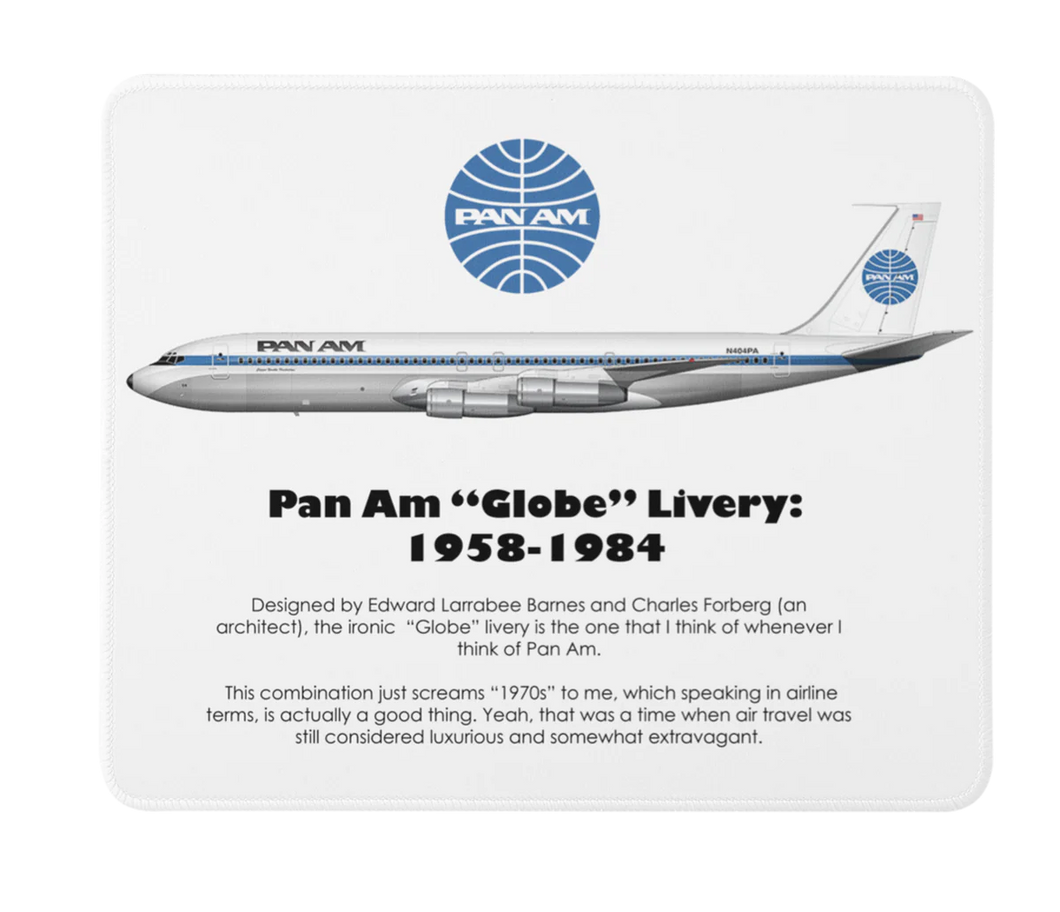 Pan Am Globe Livery 1958 - 1984 Mousepad